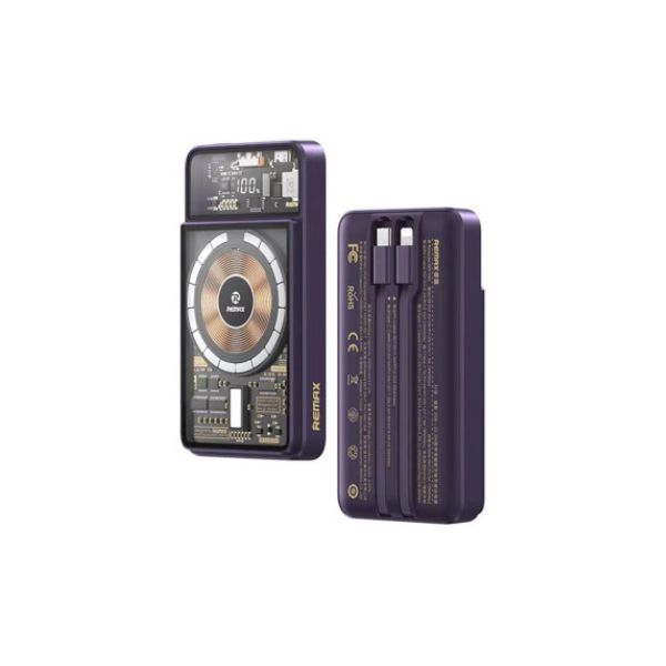 REMAX RPP-580 Walking Phantom Power Bank 10000mAh 20W + 22.5W Cabled Magnetic Wireless Charger