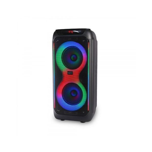 Havit SQ120BT Trolley Speaker 50W Wireless BT | One Wireless Microphone| Karaoke Portable | Partybox Rechargeable | LED Light | Outdoor Party Speaker | Dual 8 Inch | 1 Year Warranty
